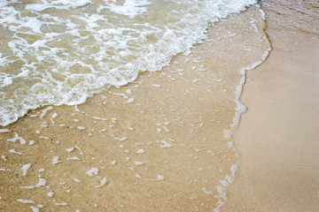 sand beach with wave