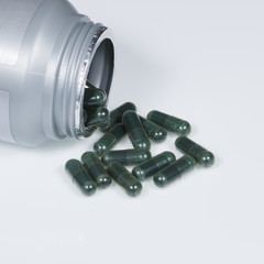 Capsules isolated on white