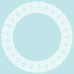 Openwork round frame