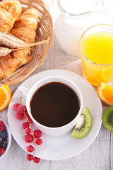 coffee cup and breakfast