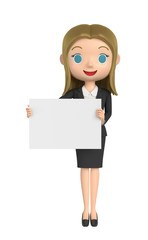 Fototapeta premium Portrait of small and pretty businesswoman