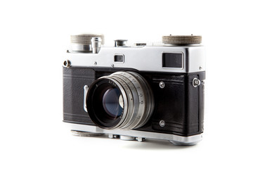 retro photo camera isolated on white background 2