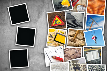 Fototapeta na wymiar Construction industry themed photo collage