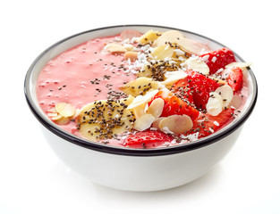 bowl of breakfast smoothie