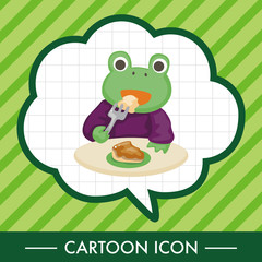 animal having afternoon tea theme elements