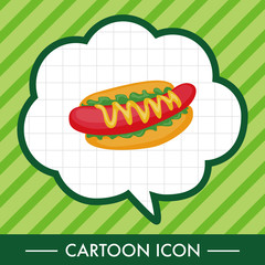 Fried foods theme hot dog elements