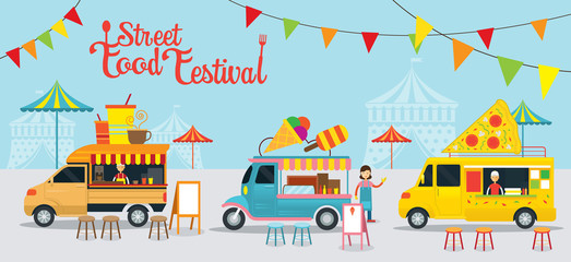 Food Truck, Street Food Festival, Food and Drink, Ice Cream, Pizza