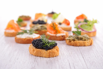 assorted canape