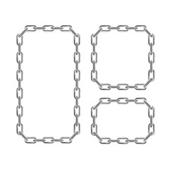 Silver Chain Frames. Vector