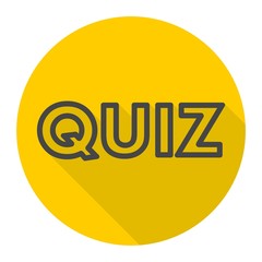Quiz icon with long shadow