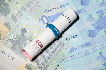 Euro banknotes background