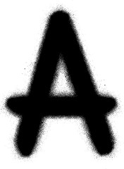 sprayed A font graffiti in black over white © johnjohnson