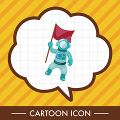 spaceman theme elements vector,eps