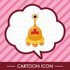 monster cartoon theme elements vector,eps