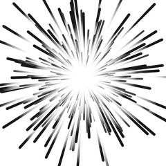 Obraz premium Vector abstract explosive. Illustration with dynamic shapes.