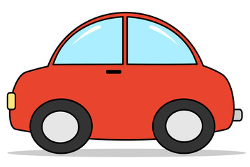 red cartoon car vector illustration
