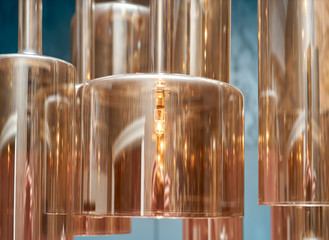 Retro light lamp decor glowing