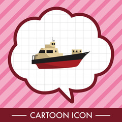 Obraz premium Transportation boat theme elements vector,eps