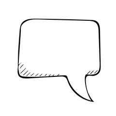 sketchy speech bubble, vector doodle illustartion