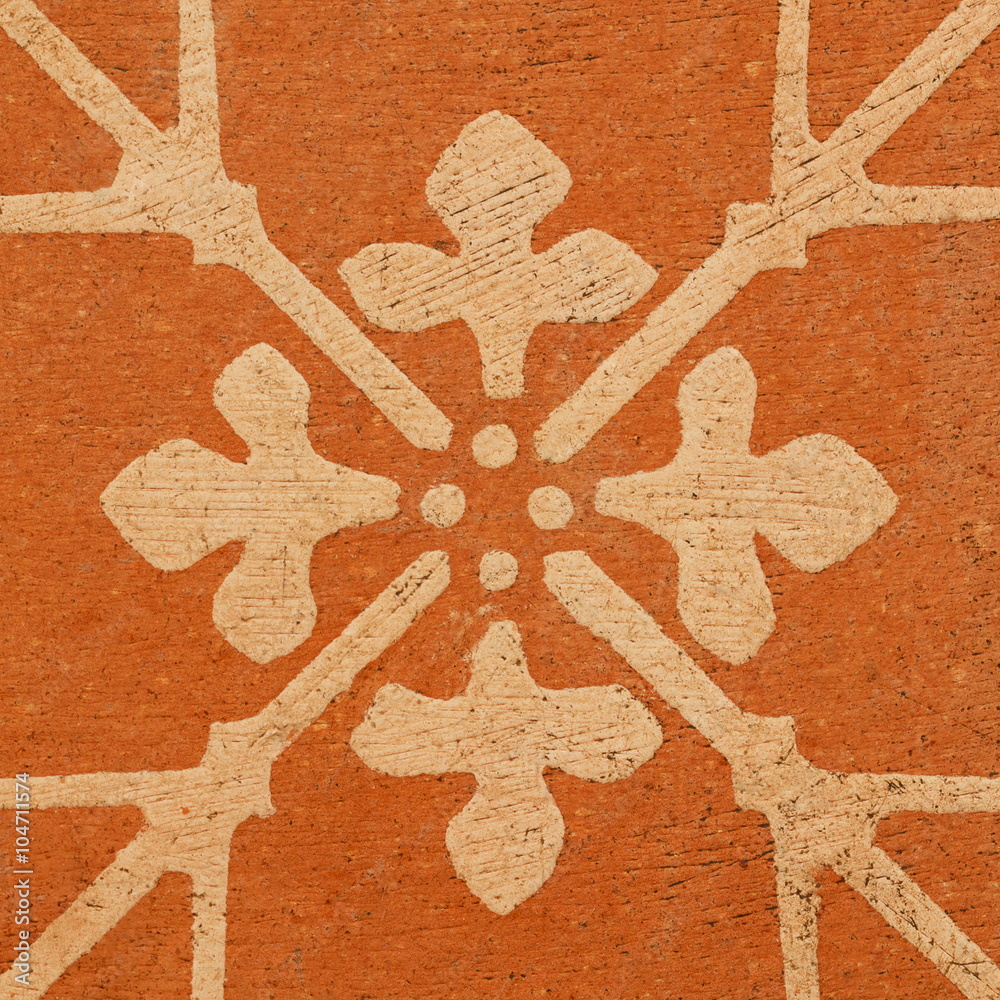 Poster Design on tile texture for pattern