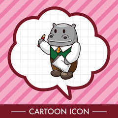 animal worker cartoon theme elements