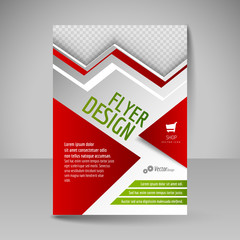 Editable vector template of flyer for business brochure, magazin