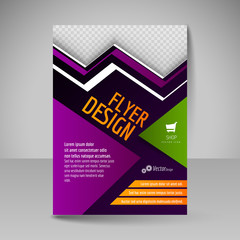Fototapeta premium Flyer, magazine cover, brochure, template design for business ed
