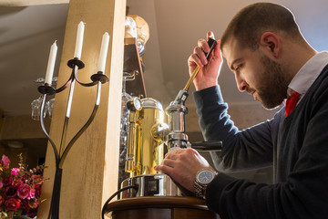 Barista Cafe Making Coffee