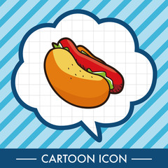 Fried foods theme hot dog elements