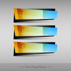 Fototapeta premium Business stickers on the gray background for infographics webdes