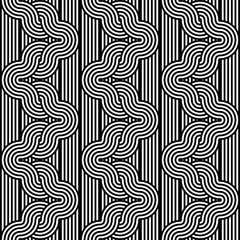 Design seamless monochrome waving pattern