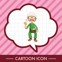 people theme postman elements vector,eps