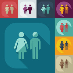 stick figure man woman couple