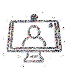 people shape  monitor icon