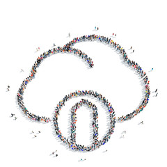  people shape  cloud icon