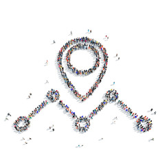 people shape map pointer icon