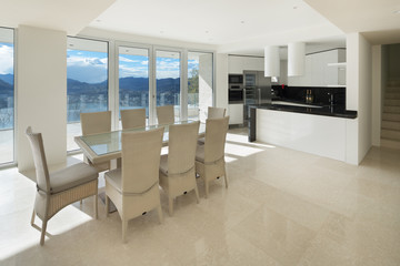 Interior of modern penthouse