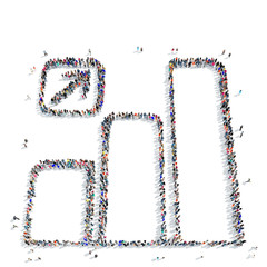 people  graph business icon