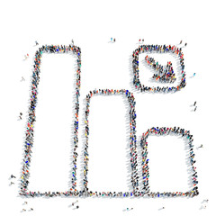 people  graph business icon