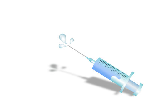 Injection illustration with fluid