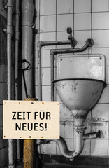 Retro Waschbecken Zeit für Neues