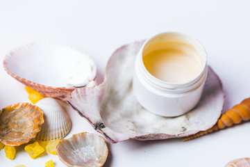 Spa cosmetic bottles