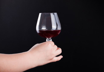 Woman holding a wine glass