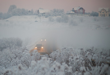 Машины в тумане