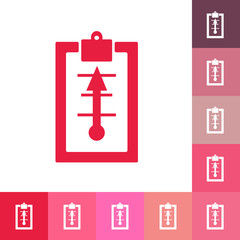 Obraz premium Icons in a flat style questionnaire