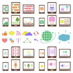 ソーシャルメディア　アイコン　セット