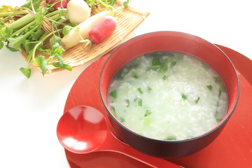 Japanese seven types of herbal for new year food image