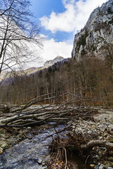 rocky mountain landscape in Carpathian Romania