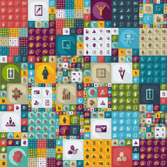 assembly in  flat style icons the theme business