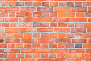 Red brick wall texture background.